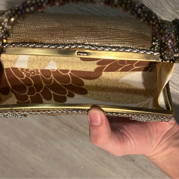 Rare Mary Frances Designer Embellished Beaded Handbag Tulip Flower Purse - Picture 10 of 15